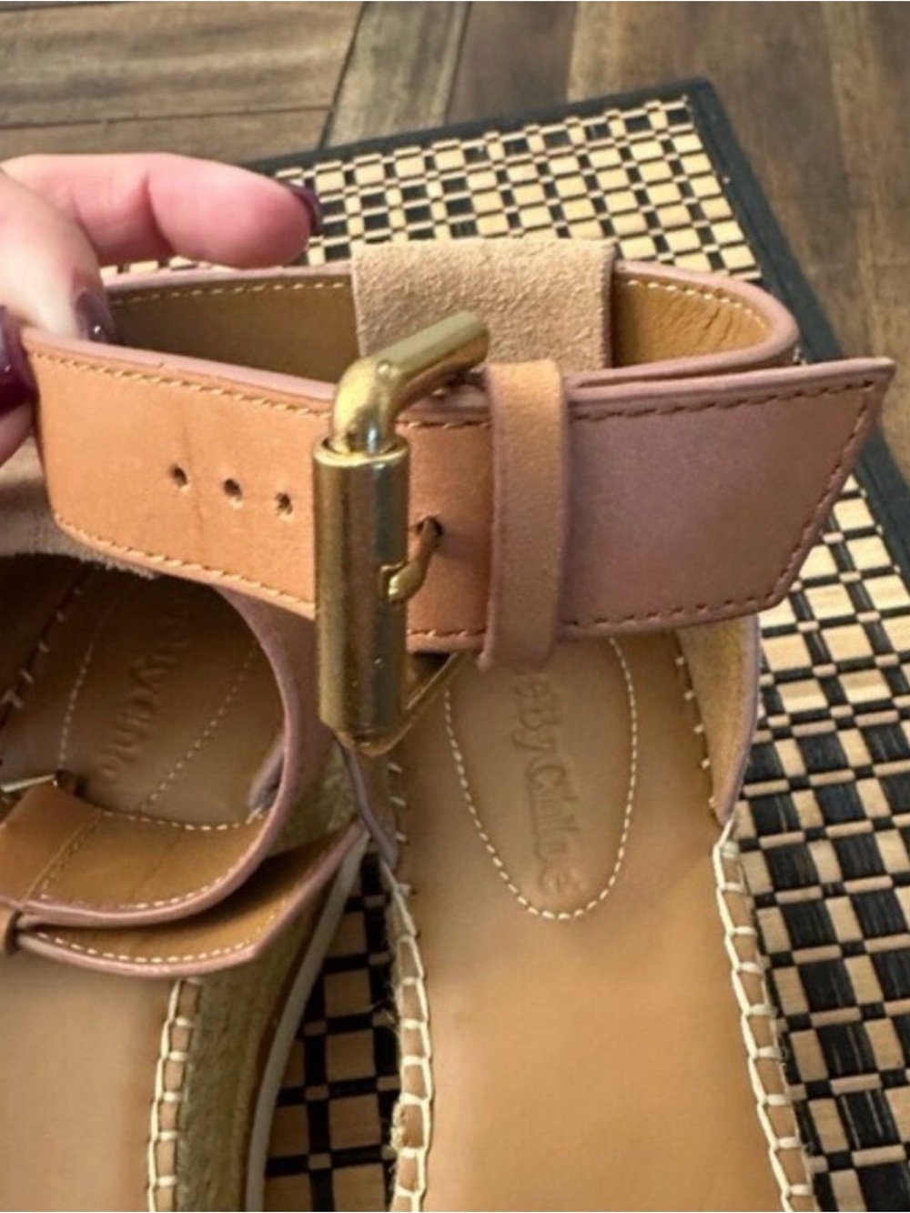 See by Chloé Glyn Platform Espadrille Wedge Sandals Women’s Size 7 (EU 37) - Picture 8 of 13